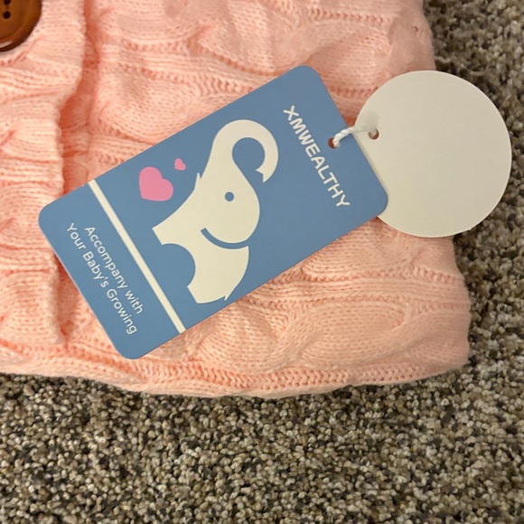 Amazon Pink Knitted Baby Swaddle Blanket - Picture 3 of 3